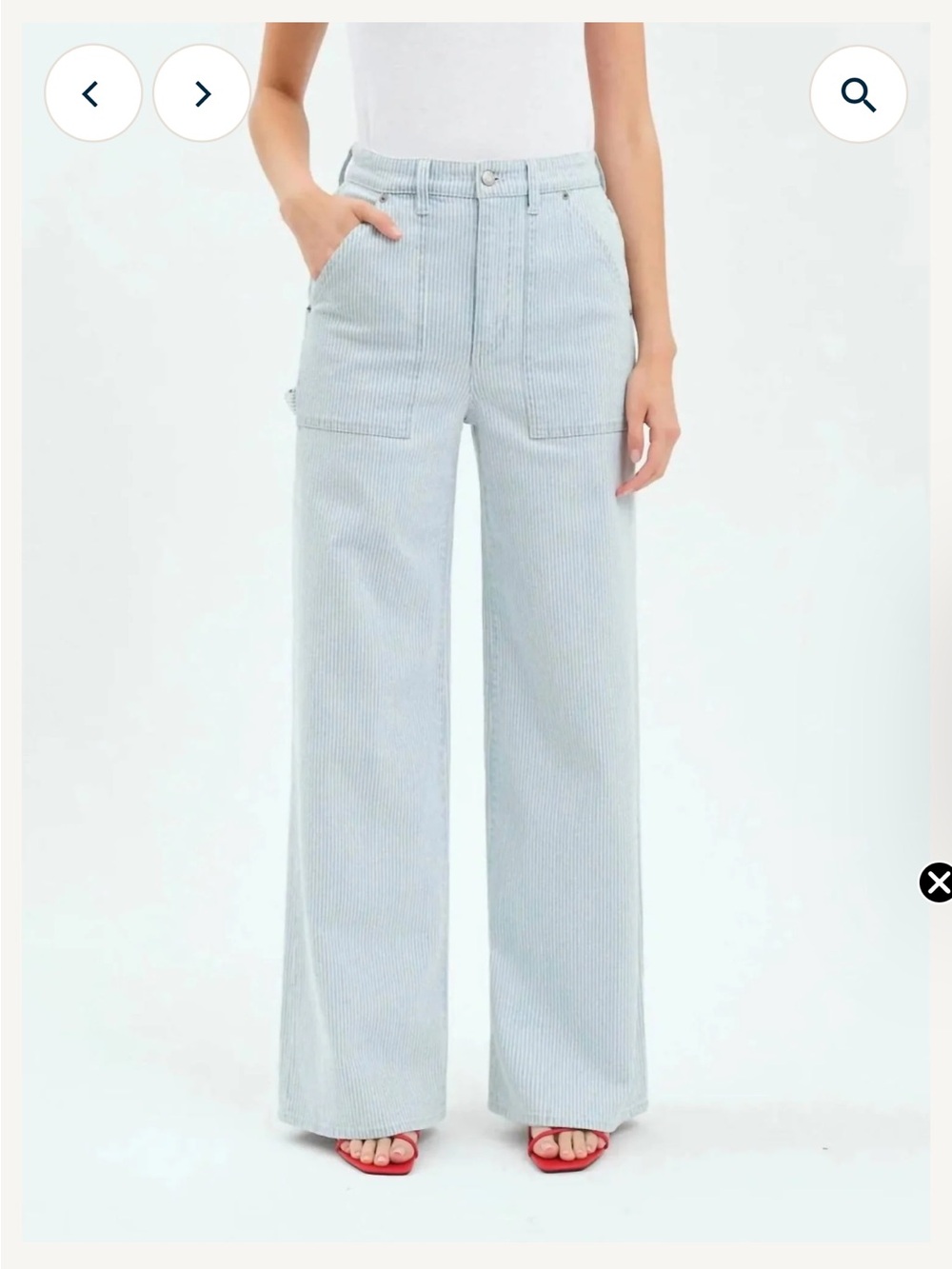 High-Rise Light Blue Wide-Leg Women’s Jeans